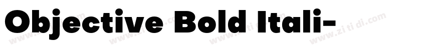 Objective Bold Itali字体转换